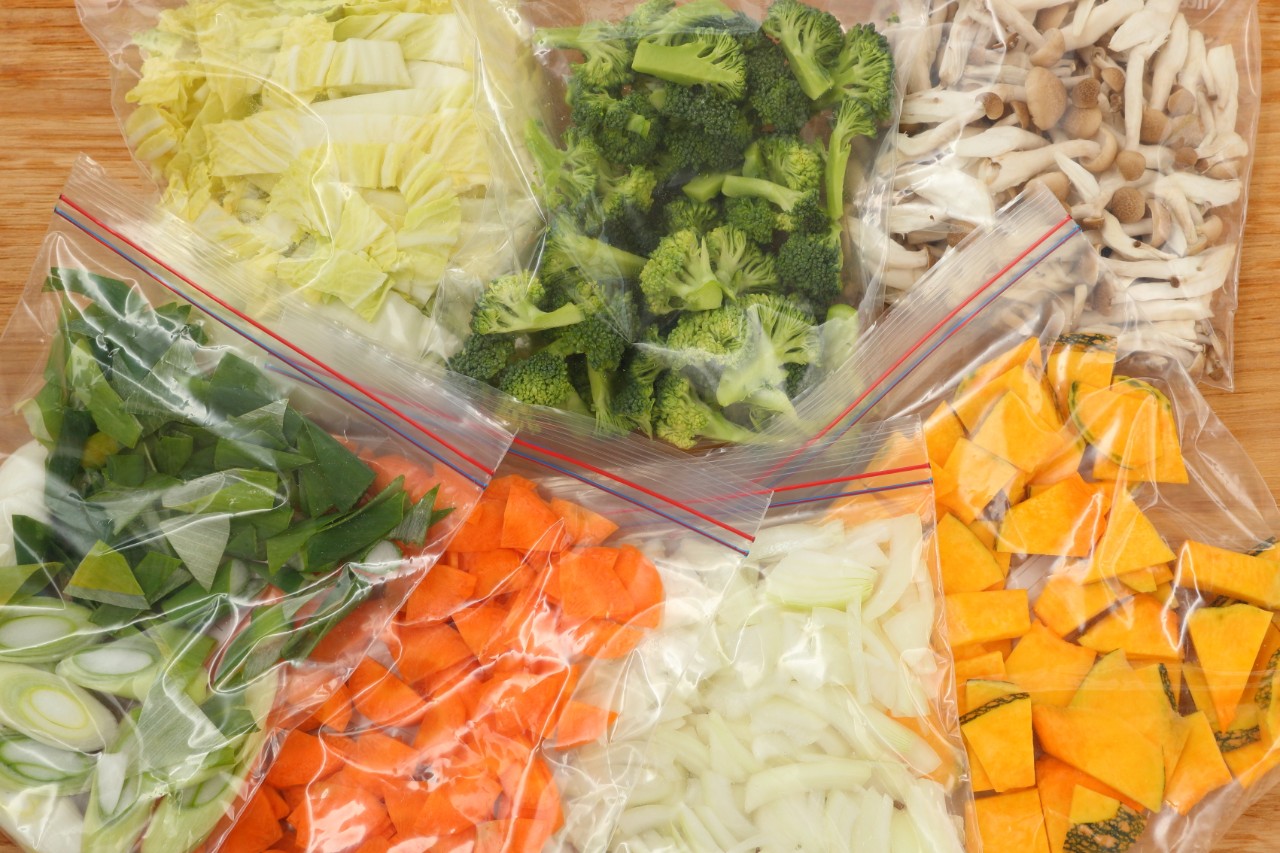 野菜の有効活用、生の野菜をそのまま冷凍保存するダイレクトフリージング！！
