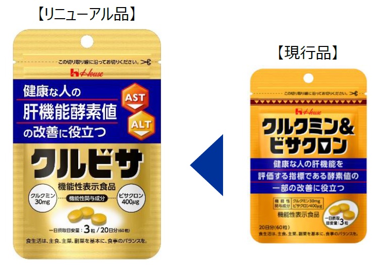 肝機能酵素（AST、ALT）値が少し気になり始めた方に向けた機能性表示食品 「クルビサ 粒」シリーズ リニューアルして、4月6日から全国で発売 |  ニュースリリース | 会社情報 | ハウス食品グループ本社