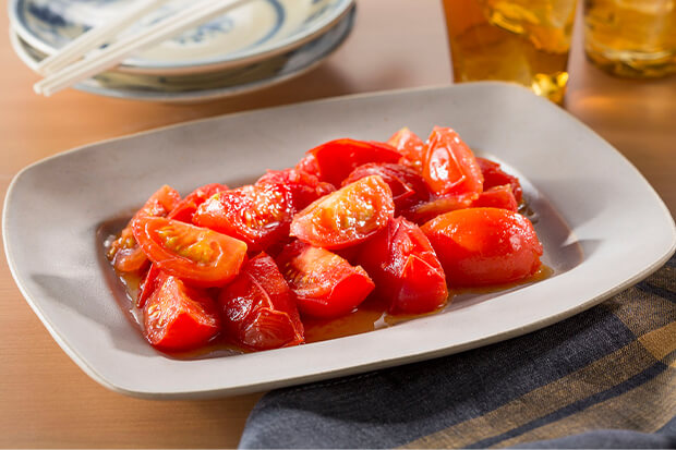 トマトのにんにく炒め