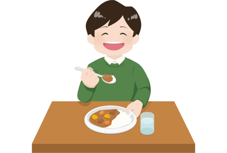 子どももいっしょに食べられるカレーを作りたい