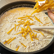 フライパン一つで出来るので、洗い物が少なく済みます。