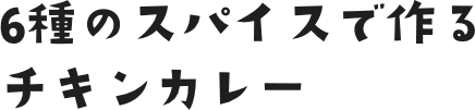 6種のスパイスで作るチキンカレー