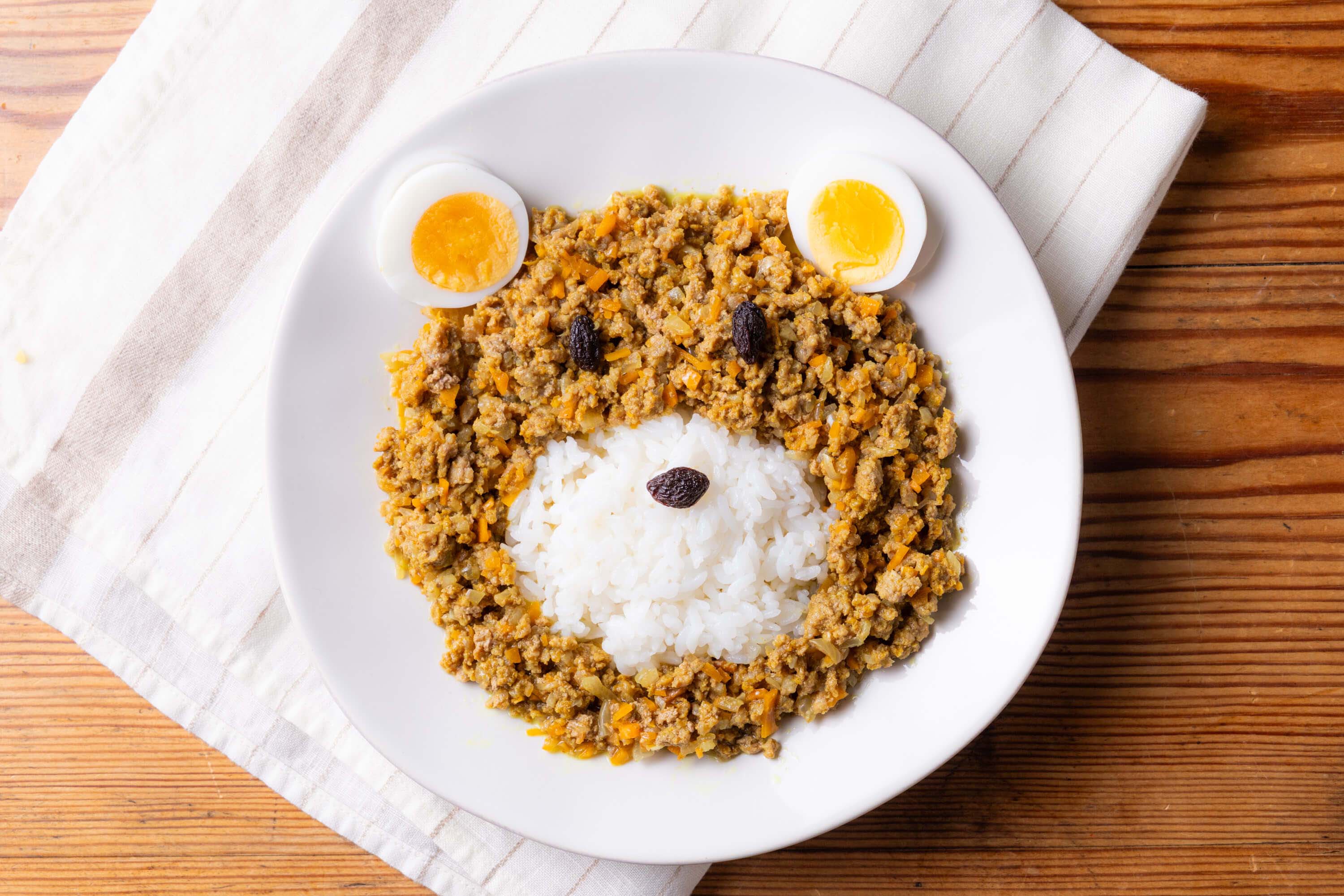 ③ レンジで簡単!くまさんキーマカレー
