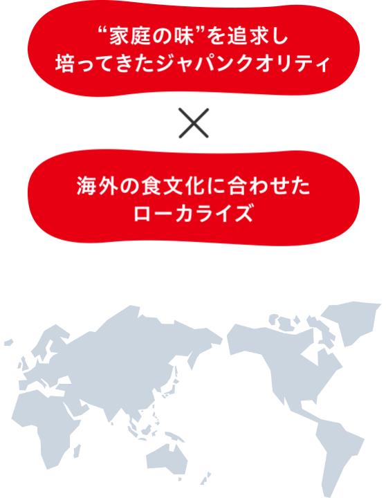 “家庭の味”を追求し培ってきたジャパンクオリティ×海外の食文化に合わせたローカライズ