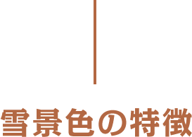 雪景色の特徴